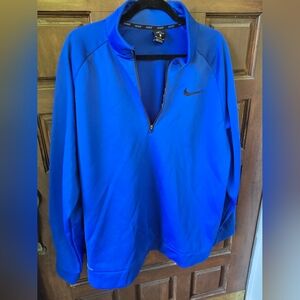 Nike Dri-Fit Therma Mens Half Zip Sweatshirt Size XL Blue